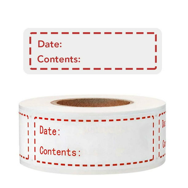 1x3" Food Date Storage Stickers Removable Freezer Self-Adhesive Labels For Jars 